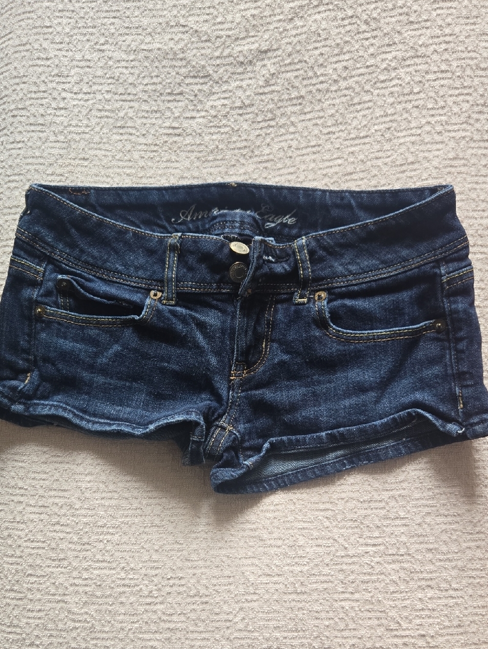 American Eagle Outfitters Dark Blue Denim Cutoff Shorts